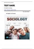 TEST BANK FOR Sociology&comma; 9th Canadian Edition by John J&period; Macionis & Linda M&period; Gerber &comma; ISBN&colon; 9780134308043 Chapters 1-24 &vert;All Chapters Covered&vert; Guide A&plus;