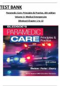 Paramedic Care&colon; Principles & Practice &lpar;6th Edition&comma; Volume 3&rpar; &ndash; Test Bank &lpar;Chapters 1&ndash;13&rpar; with Multiple Choice Questions and Verified Answers