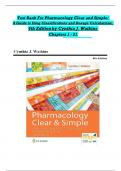 Pharmacology Clear and Simple &ndash; A Guide to Drug Classification and Dosage Calculations &lpar;4th Edition&rpar; by Cynthia J&period; Watkins &ndash; Test Bank &lpar;Chapters 1&ndash;21&rpar; with Multiple Choice Questions and Verified Answers