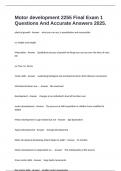 Motor development 2255 Final Exam 1 Questions And Accurate Answers 2025&period;