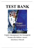Project Management&colon; The Managerial Process with MS Project &vert; 6th Edition &vert; McGraw-Hill Series in Operations and Decision Sciences &vert; Complete Test Bank for Chapters 1&ndash;18