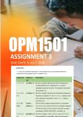 OPM1501 Assignment 3 2026 - Due 6 July 2026