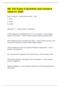 MC 101 Exam 4 Question and answers rated A&plus; 2025