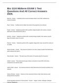 Bio 1124 Midterm EXAM 1 Test Questions And All Correct Answers 2025&period;