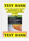 Test Bank For Dental Management of the Medically Compromised Patient 9th Edition by James Little&semi; Craig Miller&semi; Nelson Rhodus ISBN&semi;9780323443555 All Chapters 1-30 Fully Covered&vert;&vert;COMPLETE GUIDE A&plus;&vert;&vert;&period;