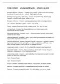 POB EXAM 1 - JOHN SHADWICK - STUDY GUIDE