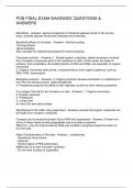 POB FINAL EXAM SHADWICK QUESTIONS & ANSWERS