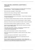 POB LAB FINAL &lpar;SHADWICK&rpar; QUESTIONS & ANSWERS