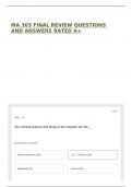MA 303 FINAL REVIEW QUESTIONS AND ANSWERS RATED A&plus;