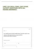 LMRT 226 SKULL FINAL CHCP EXAM &lpar;LATEST&rpar; QUESTIONS WITH ALL PASSED ANSWERS&excl;&excl;