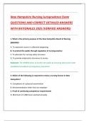 New Hampshire Nursing Jurisprudence Exam QUESTIONS AND CORRECT DETAILED ANSWERS  WITH RATIONALES 2025 &lpar;VERIFIED ANSWERS&rpar;
