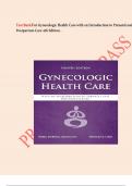 TEST BANK Gynecologic Health Care&colon; With an Introduction to Prenatal and Postpartum Care &lpar;4TH&rpar; by Kerri Durnell Schuiling&vert; All Chapters 1 - 35