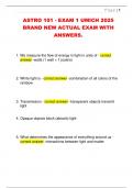 ASTRO 101 - EXAM 1 UMICH 2025  BRAND NEW ACTUAL EXAM WITH  ANSWERS&period; 