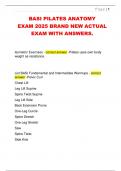 BASI PILATES ANATOMY  EXAM 2025 BRAND NEW ACTUAL  EXAM WITH ANSWERS&period;