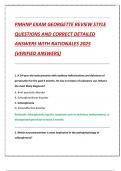 PMHNP EXAM GEORGETTE REVIEW STYLE QUESTIONS AND CORRECT DETAILED  ANSWERS WITH RATIONALES 2025  &lpar;VERIFIED ANSWERS&rpar;