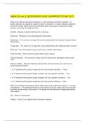 MatSci Exam 2 QUESTIONS AND ASNWERS YEAR 2025&period;