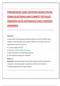 PROGRESSIVE CARE CERTIFIED NURSE &lpar;PCCN&rpar;  EXAM QUESTIONS AND CORRECT DETAILED  ANSWERS WITH RATIONALES 2025 &lpar;VERIFIED  ANSWERS&rpar;