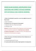 RHODE ISLAND NURSING JURISPRUDENCE EXAM QUESTIONS AND CORRECT DETAILED ANSWERS  WITH RATIONALES 2025 &lpar;VERIFIED ANSWERS&rpar;