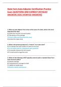 State Farm Auto Adjuster Certification Practice  Exam QUESTIONS AND CORRECT DETAILED  ANSWERS 2025 &lpar;VERIFIED ANSWERS&rpar;