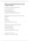 OHS Occupational Health Safety Test with Complete Solutions