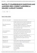 NMTCB-CT COMPREHENSIVE QUESTIONS AND ANSWERS &lpar;100&percnt; CORRECT ANSWERS&rpar; A&plus; GRADED &vert; ALREADY PASSED&excl;&excl;