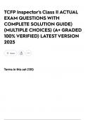 TCFP Inspector's Class II ACTUAL EXAM QUESTIONS WITH COMPLETE SOLUTION GUIDE&rpar; &lpar;MULTIPLE CHOICES&rpar; &lpar;A&plus; GRADED 100&percnt; VERIFIED&rpar; LATEST VERSION 2025