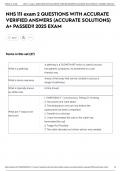 NHS 111 exam 2 QUESTIONS WITH ACCURATE VERIFIED ANSWERS &lpar;ACCURATE SOLUTIONS&rpar; A&plus; PASSED&excl;&excl; 2025 EXAMNHS 111 exam 2 QUESTIONS WITH ACCURATE VERIFIED ANSWERS &lpar;ACCURATE SOLUTIONS&rpar; A&plus; PASSED&excl;&excl; 2025 EXAM