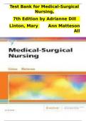 Test Bank for Medical-Surgical Nursing&comma; 7th Edition by Adrianne Dill Linton&comma; Mary Ann Matteson &vert; VERIFIED&vert; GET A&plus;