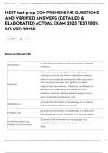 HSRT test prep COMPREHENSIVE QUESTIONS AND VERIFIED ANSWERS &lpar;DETAILED & ELABORATED&rpar; ACTUAL EXAM 2025 TEST 100&percnt; SOLVED 2025&excl;&excl;