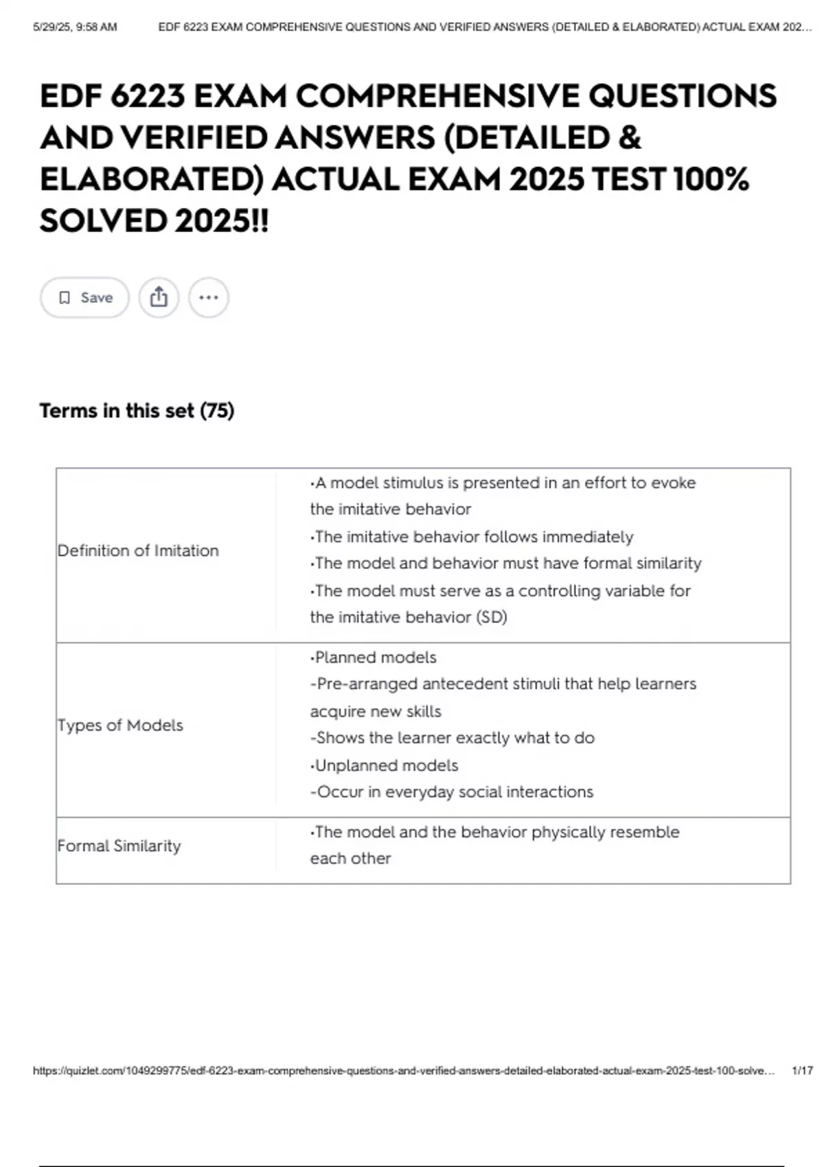 EDF 6223 EXAM COMPREHENSIVE QUESTIONS AND VERIFIED ANSWERS (DETAILED ...