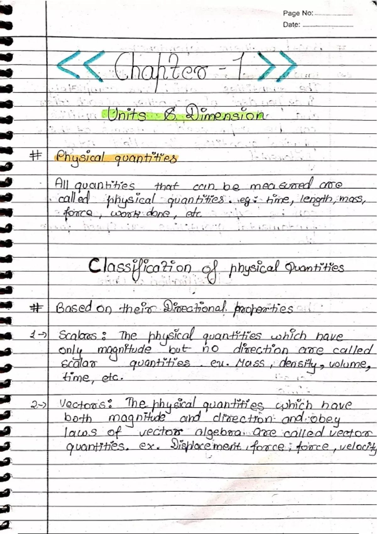 Arjuna Jee Class 11 Physics Formula Notes Units Dimensions Basic