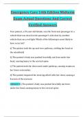 Emergency Care 14th Edition Midterm Exam Actual Questions And Correct Verified Answers