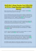 RAPS RAC &lpar;Drug&rpar; Practice Test UPDATED  ACTUAL  Exam Questions and CORRECT  Answers 