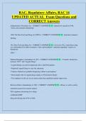 RAC&comma; Regulatory Affairs&comma; RAC 14  UPDATED ACTUAL  Exam Questions and  CORRECT Answers
