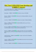 RAC Test 2 UPDATED Exam Questions and  CORRECT Answers 