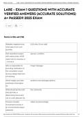 LARE - EXAM 1 QUESTIONS WITH ACCURATE VERIFIED ANSWERS &lpar;ACCURATE SOLUTIONS&rpar; A&plus; PASSED&excl;&excl; 2025 EXAM
