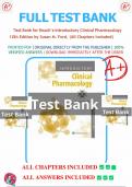 TEST BANK FOR Roach&rsquo;s Introductory Clinical Pharmacology 12th Edition by Susan M Ford&period;&vert;&vert;ALL CHAPTERS COVERED&vert;&vert;LATEST UPDATE&period;
