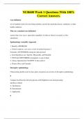 NUR600 Week 1 Questions With 100&percnt; Correct Answers&period;