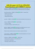 ASB 222 exam 2 ACTUAL UPDATED   Exam Questions and CORRECT Answers 