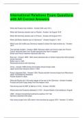 International Relations Exam Questions with All Correct Answers 