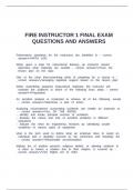 Florida Fire Instructor I Test Perp Certification Questions With Correct Answers