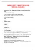 NSG 245 TEST 2 QUESTIONS AND VERIFIED ANSWERS 