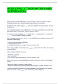 NICET LEVEL 2 ITM OF WATER BASED SYSTEMS EXAM QUESTIONS WITH VERIFIED SOLUTIONS