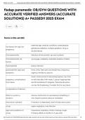 fisdap paramedic OB&sol;GYN QUESTIONS WITH ACCURATE VERIFIED ANSWERS &lpar;ACCURATE SOLUTIONS&rpar; A&plus; PASSED&excl;&excl; 2025 EXAM