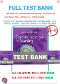 TEST BANK FOR Communication in Nursing 10th Edition by Julia Balzer Riley&period;&vert;&vert;ALL CHAPTERS 1-30 INCLUDED&period;