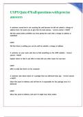 USPS Quiz 476 all questions with precise answers