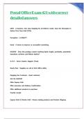 Postal Office Exam 421 with correct detailed answers