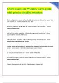 USPS Exam 421 Window Clerk exam with precise detailed solutions