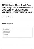 CS402&colon; Saylor Direct Credit Final Exam &vert; Saylor Academy &lpar;MULTIPLE CHOICES&rpar; &lpar;A&plus; GRADED 100&percnt; VERIFIED&rpar; LATEST VERSION 2025