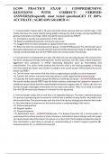 LCSW PRACTICE EXAM &vert; COMPREHENSIVE QUESTIONS WITH CORRECT&sol; VERIFIED ANSWERS&vert;&lpar;frequently most tested question&rpar;GET IT 100&percnt; ACCURATE &vert; ALREADY GRADED A&plus;